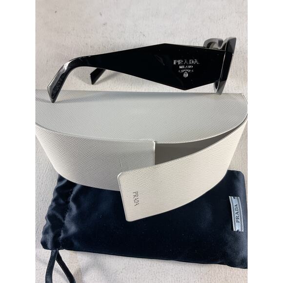 Prada Rectangle Black Sunglasses Size OS - Picture 3 of 4